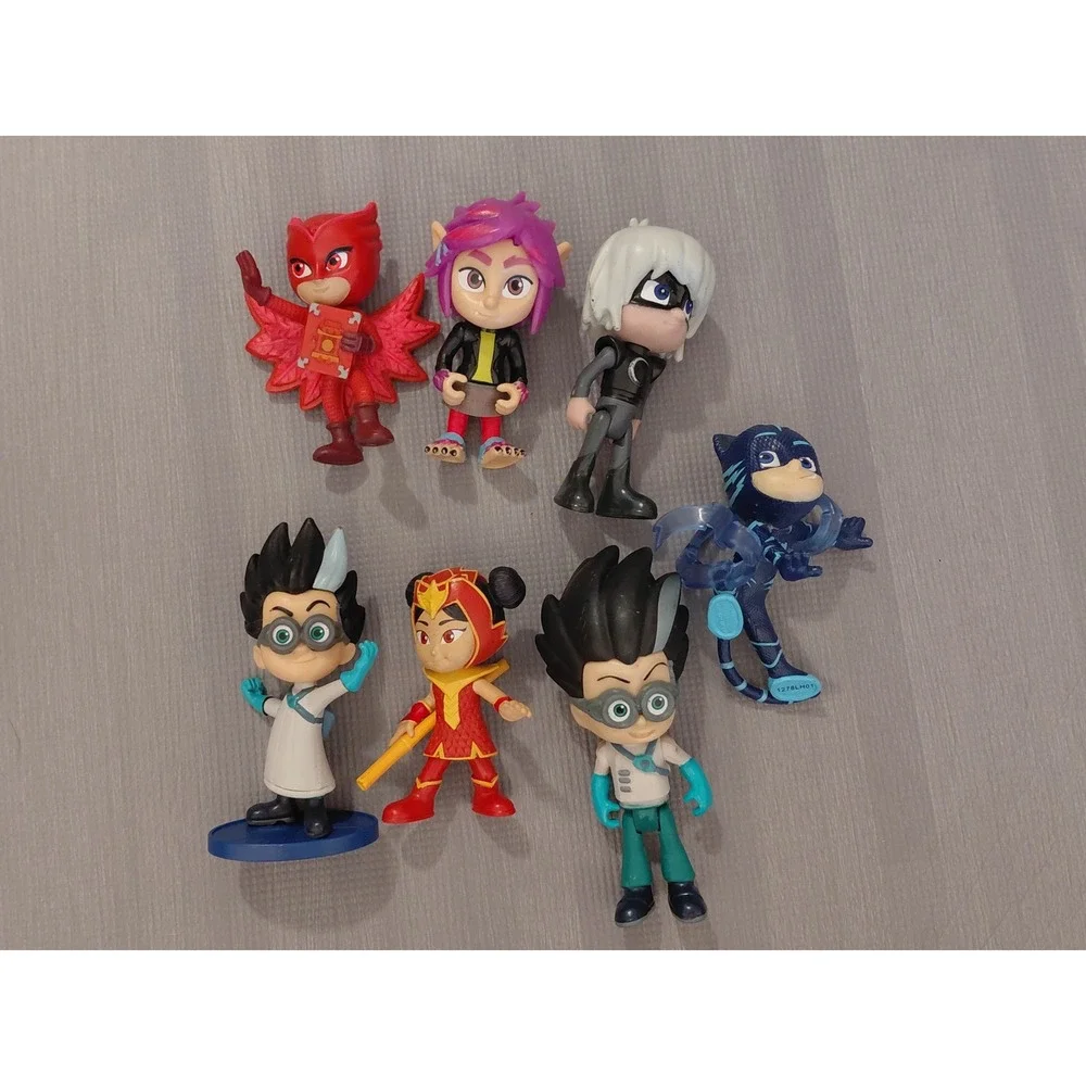 PJ Masks Toy Figure Lot Owlette Catboy Romeo Luna Girl Night Ninja 7pc Set
